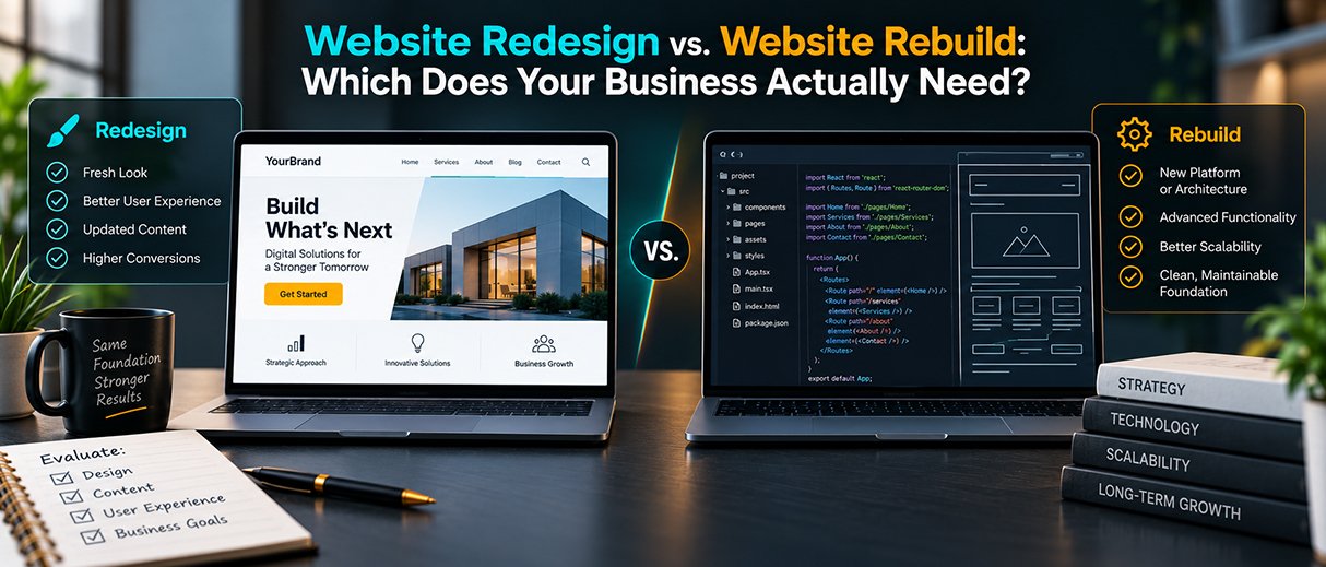Website Redesign vs. Website Rebuild: Which Does Your Business Actually Need?